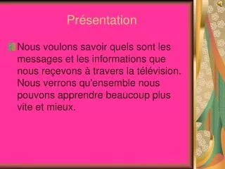 pr sentation