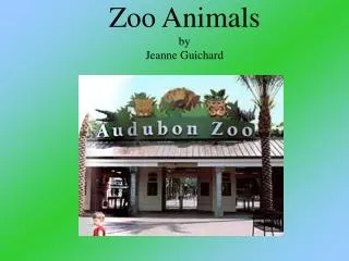 Zoo Animals by Jeanne Guichard