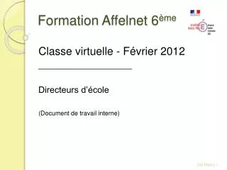 formation affelnet 6 me