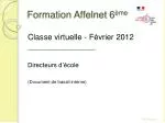 Formation Affelnet 6 ème - slide 1
