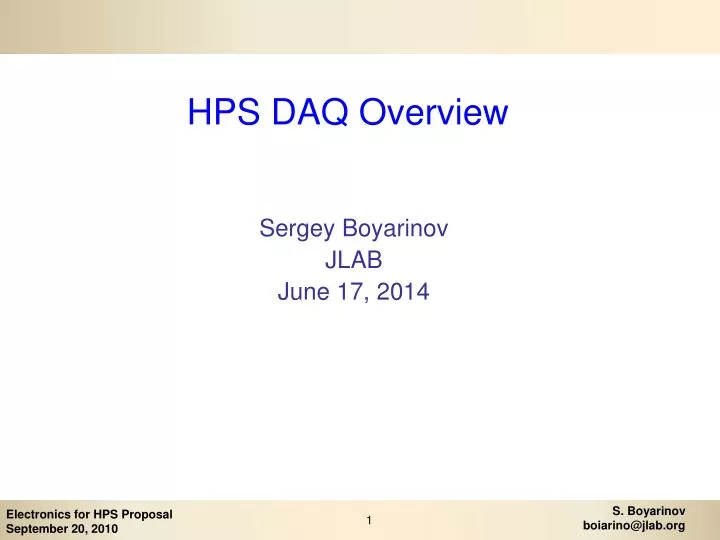 hps daq overview