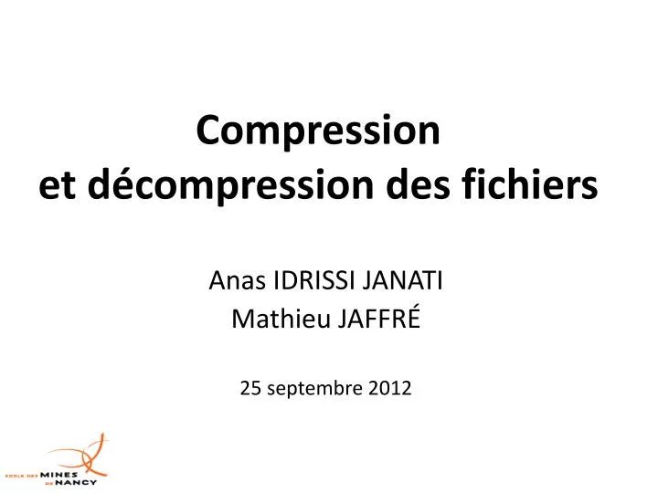 compression et d compression des fichiers