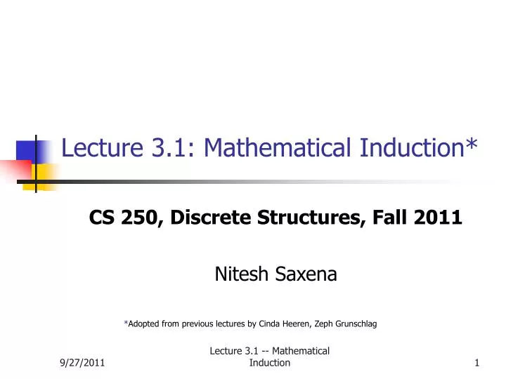 lecture 3 1 mathematical induction
