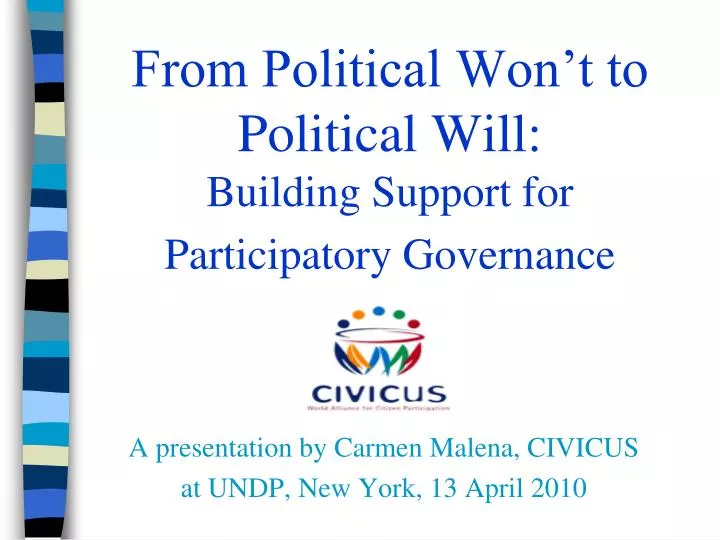 from political won t to political will building support for participatory governance