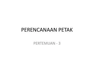 perencanaan petak