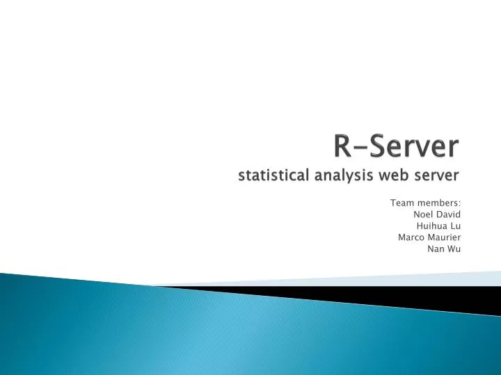 r server statistical analysis web server