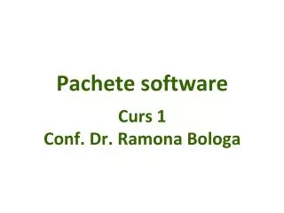p achete software c urs 1 conf dr ramona bologa