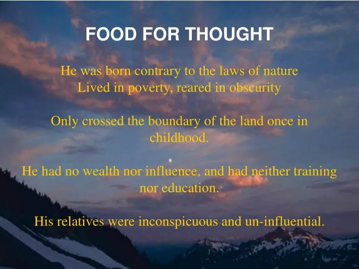food for thought presentation