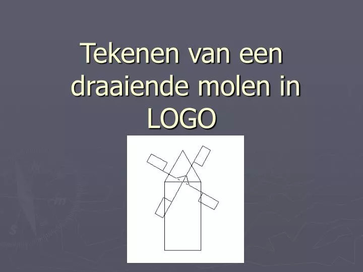 tekenen van een draaiende molen in logo