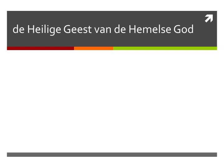 de heilige geest van de hemelse god