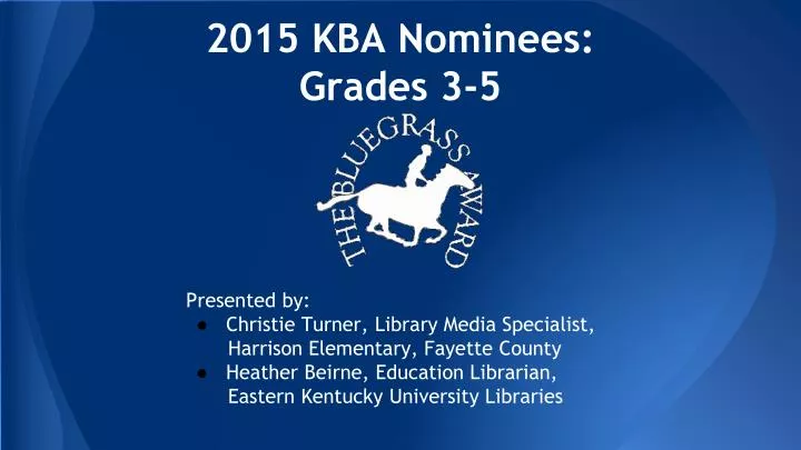 2015 kba nominees grades 3 5