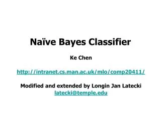 na ve bayes classifier