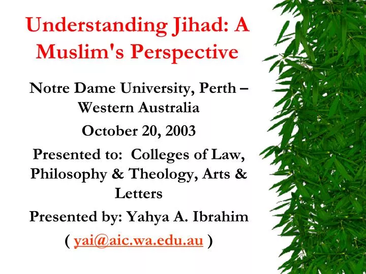 understanding jihad a muslim s perspective