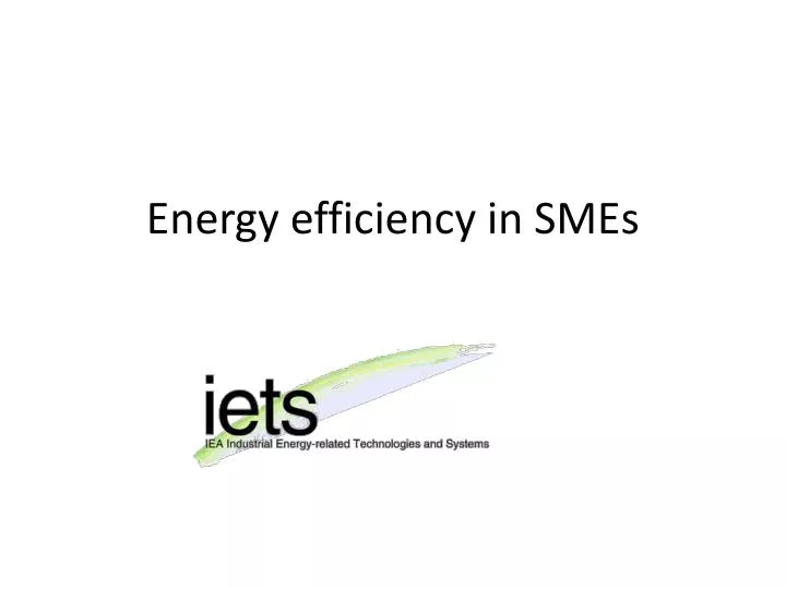 energy efficiency in smes
