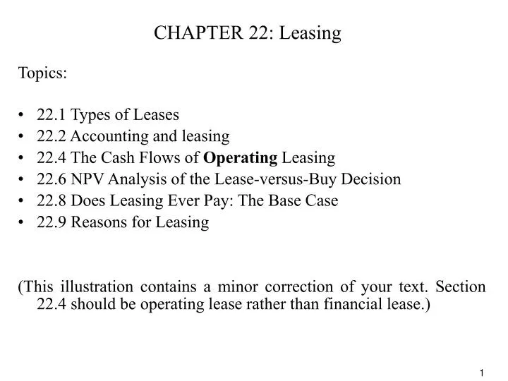 chapter 22 leasing