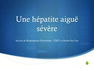 une h patite aigu s v re