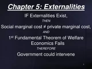 Chapter 5: Externalities