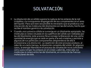 solvataci n