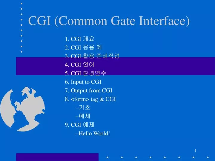 cgi common gate interface