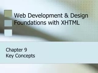 Web Development &amp; Design Foundations with XHTML