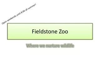 Fieldstone Zoo