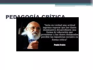 pedagog a cr tica