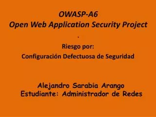 owasp a6 open web application security project