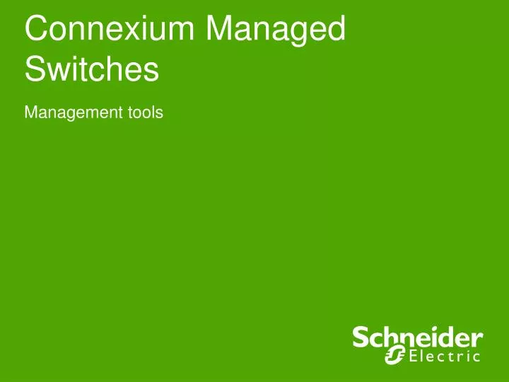 connexium managed switches