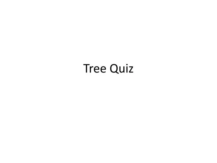 tree quiz