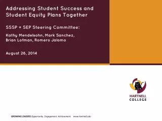 SSSP + SEP Steering Committee: