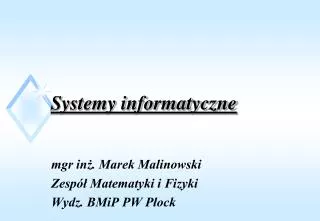 systemy informatyczne