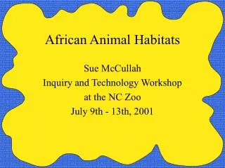 African Animal Habitats