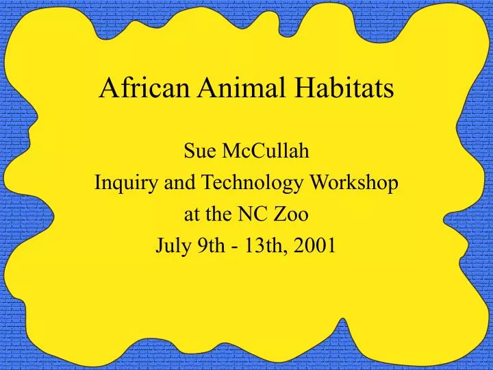 african animal habitats
