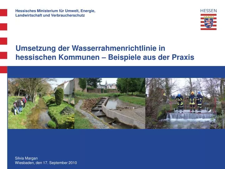 umsetzung der wasserrahmenrichtlinie in hessischen kommunen beispiele aus der praxis