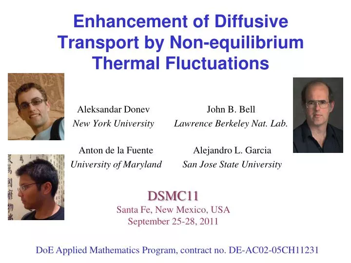 enhancement of diffusive transport by non equilibrium thermal fluctuations