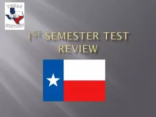 1 st Semester Test Review
