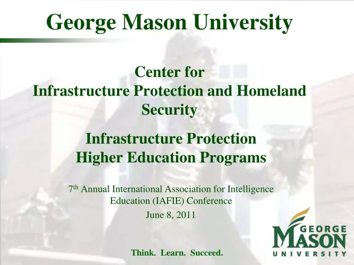 george mason university center for infrastructure protection and homeland security