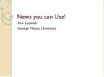 News you can Use!