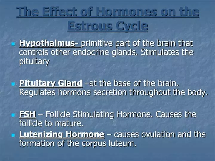 the effect of hormones on the estrous cycle