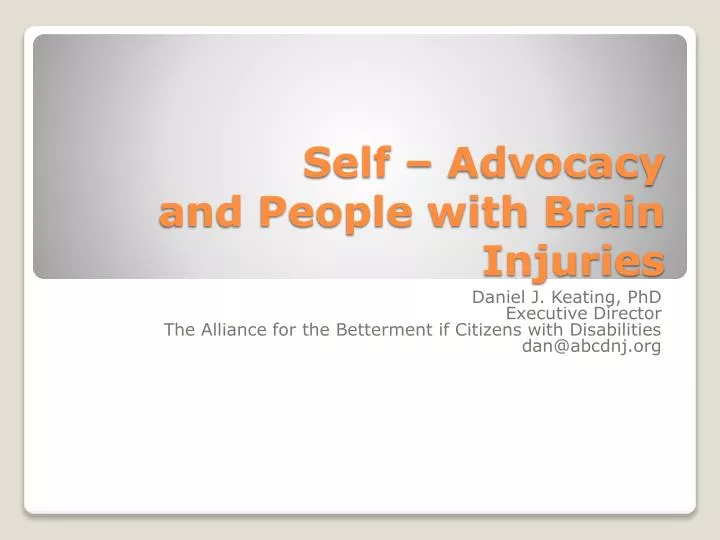 self advocacy and people with brain injuries
