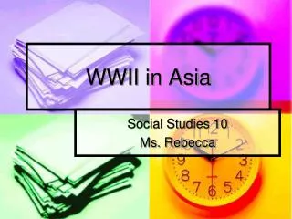 WWII in Asia