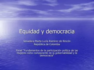 equidad y democracia