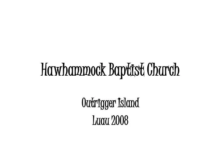 hawhammock baptist church