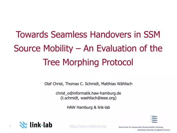 towards seamless handovers in ssm source mobility an evaluation of the tree morphing protocol