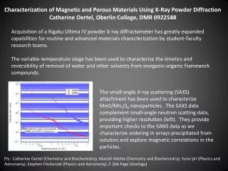 Characterization of Magnetic and Porous Materials Using X-Ray Powder Diffraction