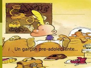 un gar on pre adolecsente