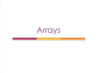 Arrays