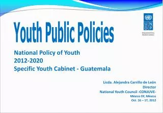 National Policy of Youth 2012-2020 Specific Youth Cabinet - Guatemala