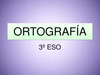 ortograf a