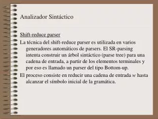 analizador sint ctico